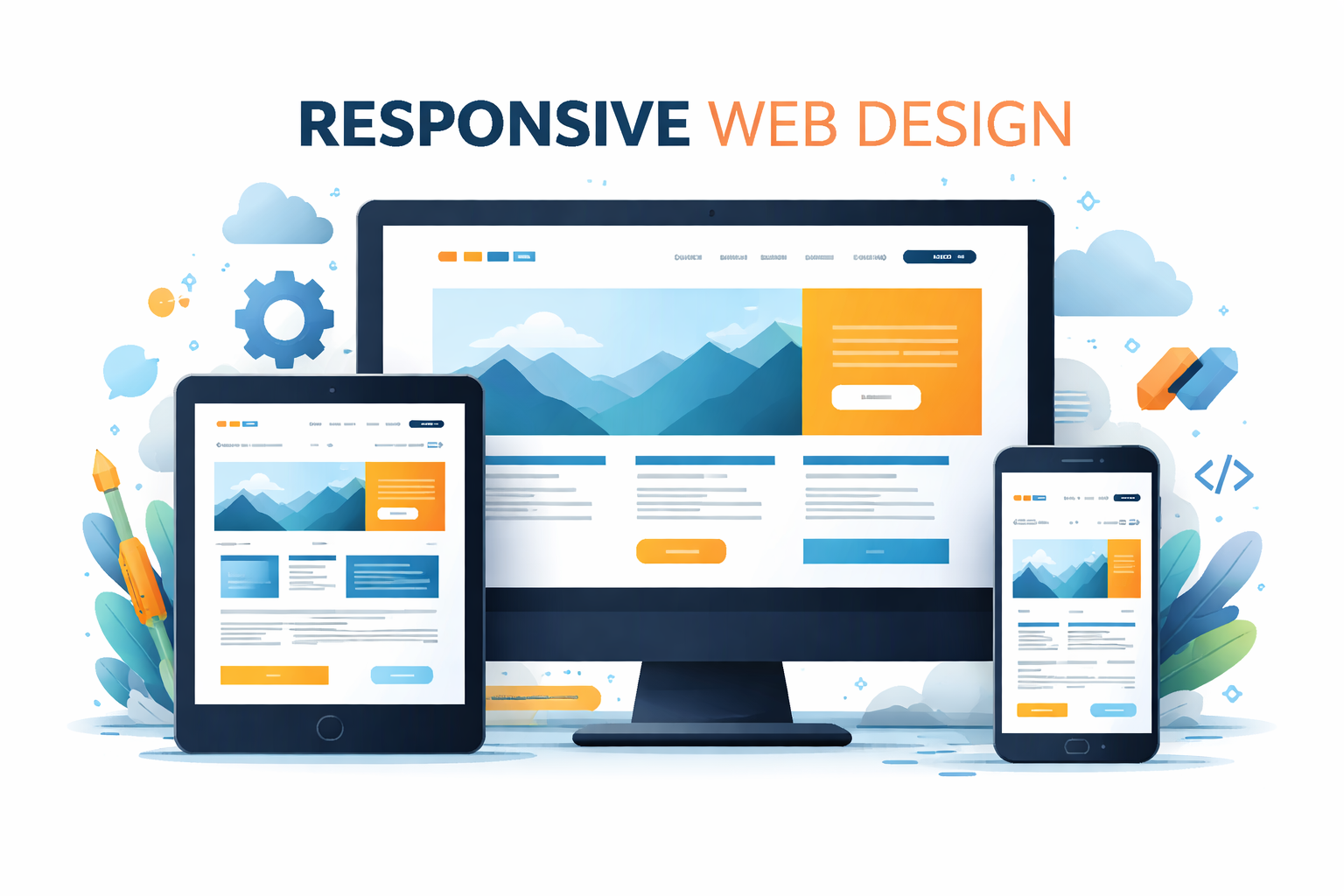 Responsive Design auf Handy, Tablet und Desktop
